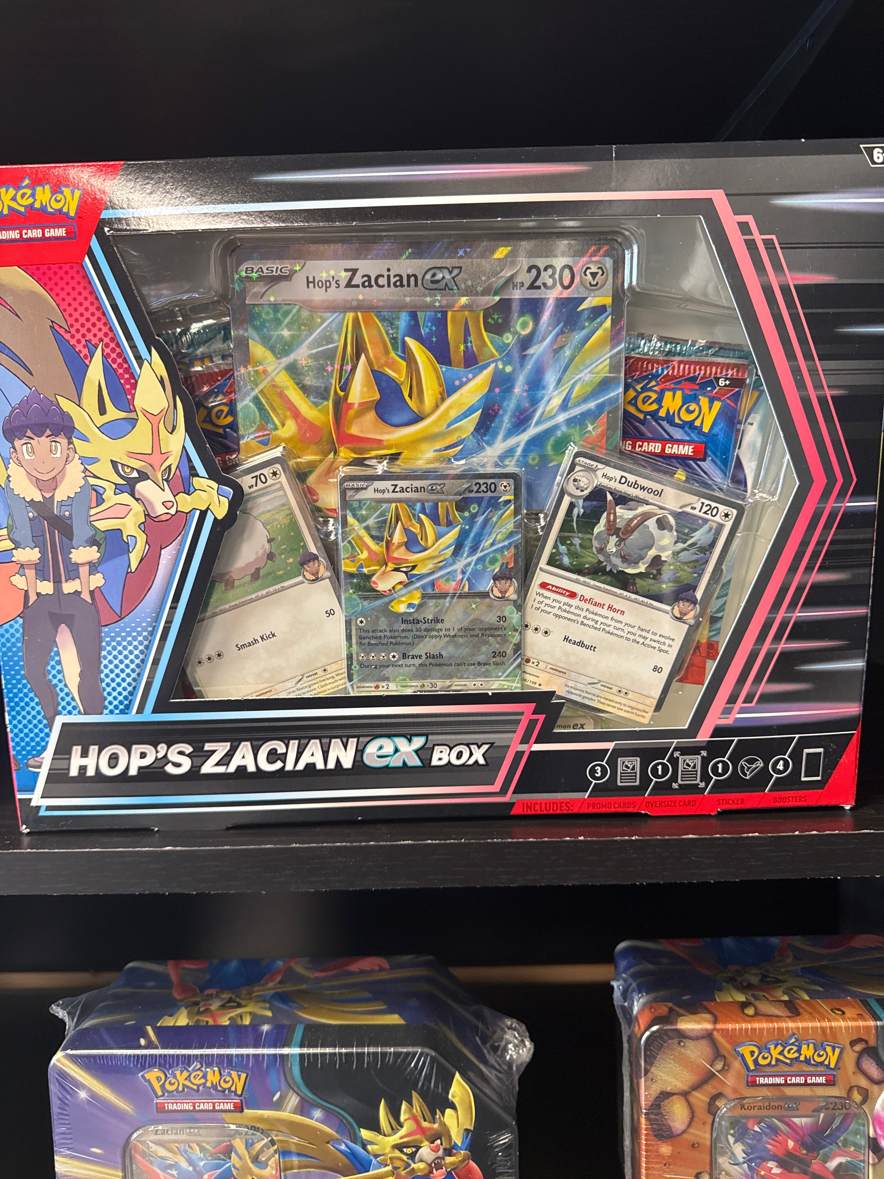 Pokemon hops zacian ex box